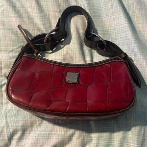 RARE vintage Dooney & Burke red leather small hand bag
